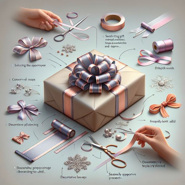 Verpacken von Geschenken mit Band  