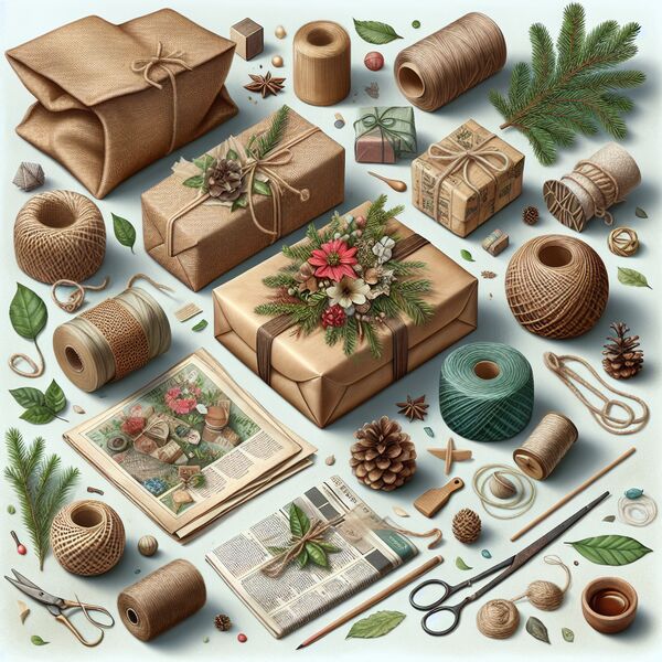 Verpacken von Geschenken mit Naturmaterialien  