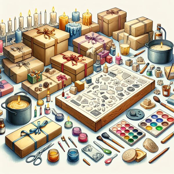 Verpacken von Geschenken mit Wachs