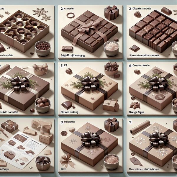 Verpacken von Geschenken mit Schokolade  