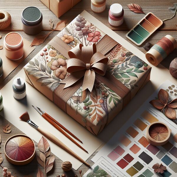 Verpacken von Geschenken mit Naturfarben