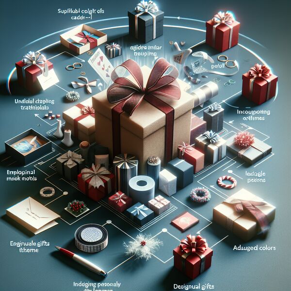 Verpacken von Geschenken mit persönlichen Geschenken