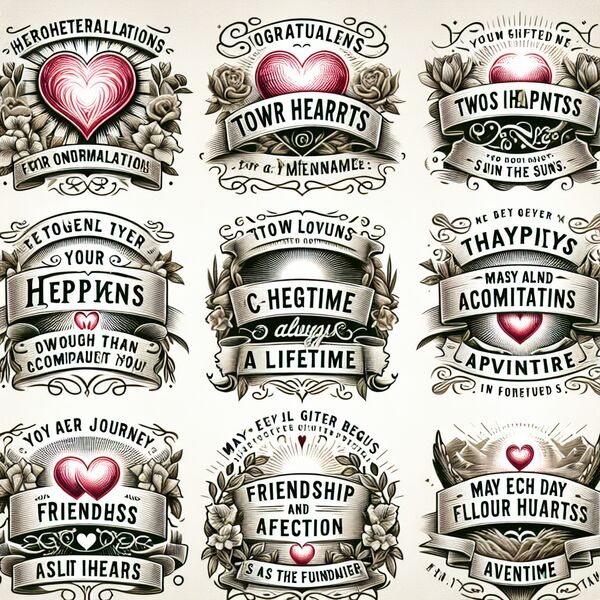 Romantische Sprüche für Hochzeitsgeschenkkarten