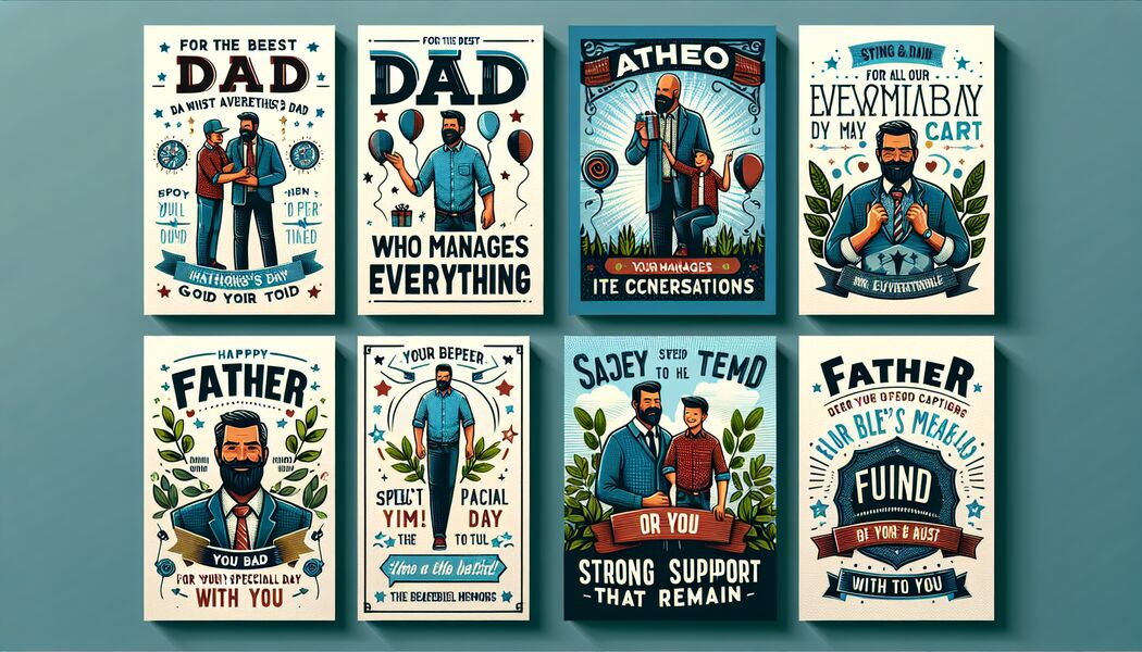 Vater, dein Rat ist unschlagbar - Männliche Sprüche für Vatertagsgeschenkkarten
