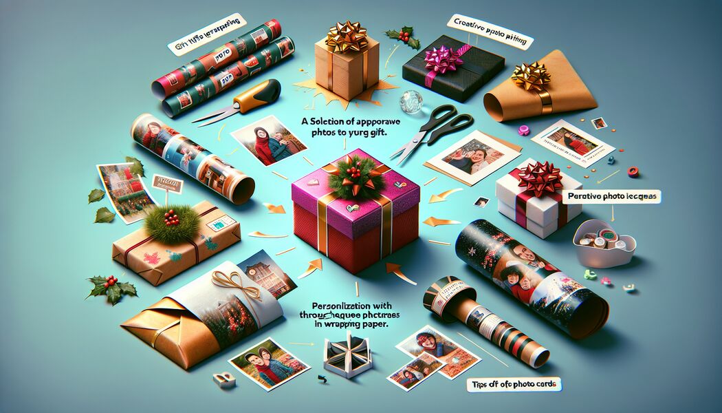 Tipps zum Anbringen der Fotos   - Verpacken von Geschenken mit Fotos  