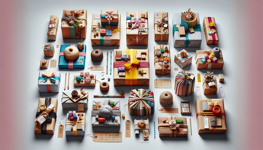 Bunte Bänder und Schnüre einsetzen   - Verpacken von Geschenken mit viel Kreativität  