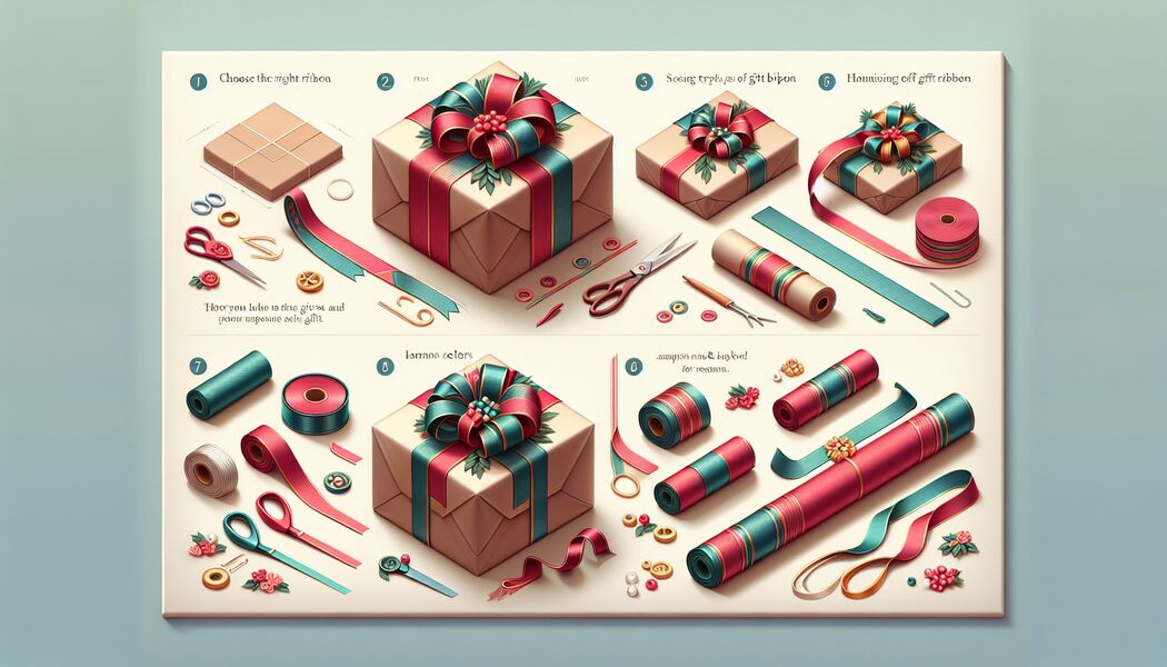 Farben und Muster harmonisch kombinieren   - Verpacken von Geschenken mit Bändern  