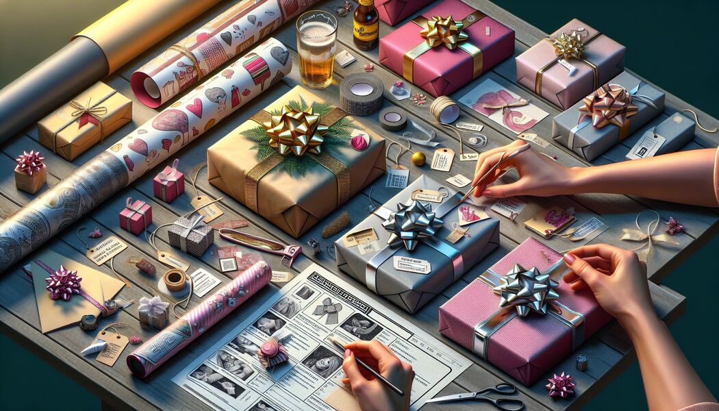 Dekorative Elemente hinzufügen für visuelle Wirkung - Verpacken von Geschenken mit einer Botschaft