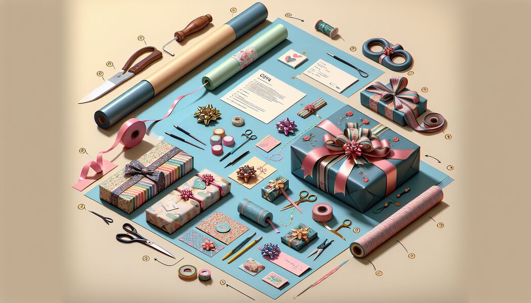 Verwendung von Geschenkband und Schleifen - Verpacken von Geschenken mit persönlichen Geschenken
