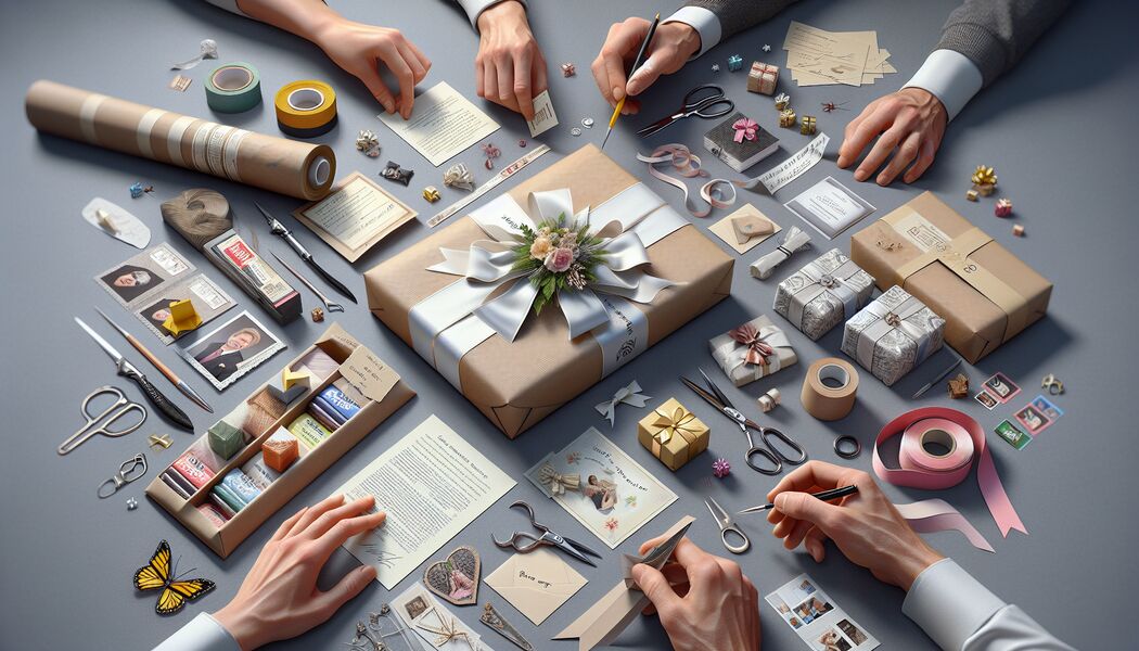 Achte auf die Farbgestaltung   - Verpacken von Geschenken mit Liebe  