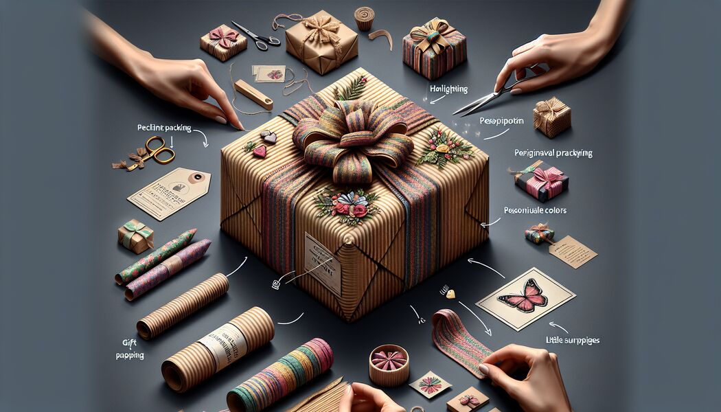 Einbeziehung von kleinen Überraschungen im Paket   - Verpacken von Geschenken mit Liebe verpackt  