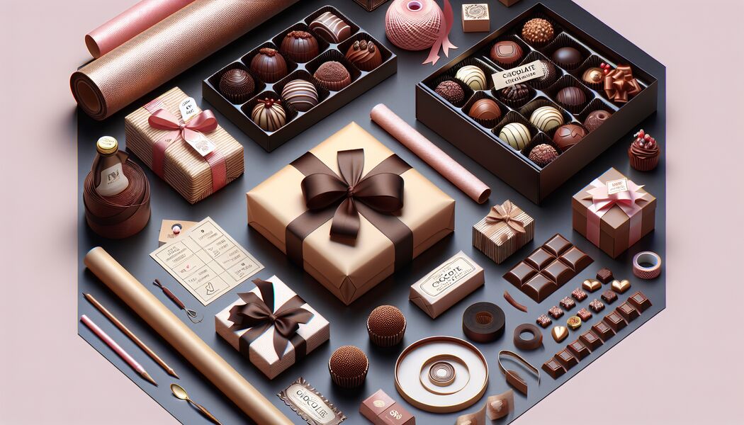Aufkleber und Etiketten individuell gestalten   - Verpacken von Geschenken mit Schokolade  