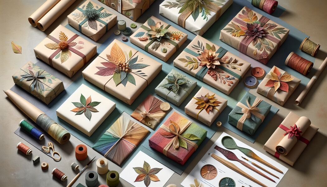 Verpackungsideen für verschiedene Anlässe - Verpacken von Geschenken mit Naturfarben