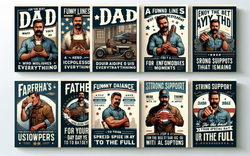Männliche Sprüche für Vatertagsgeschenkkarten