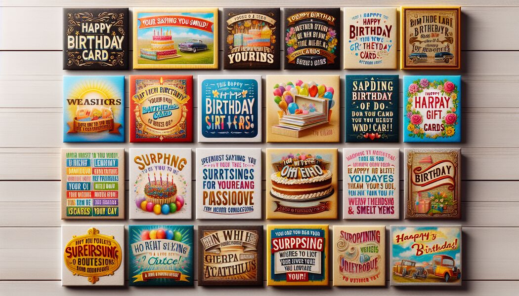 Kreative Sprüche für Geburtstagsgeschenkkarten
