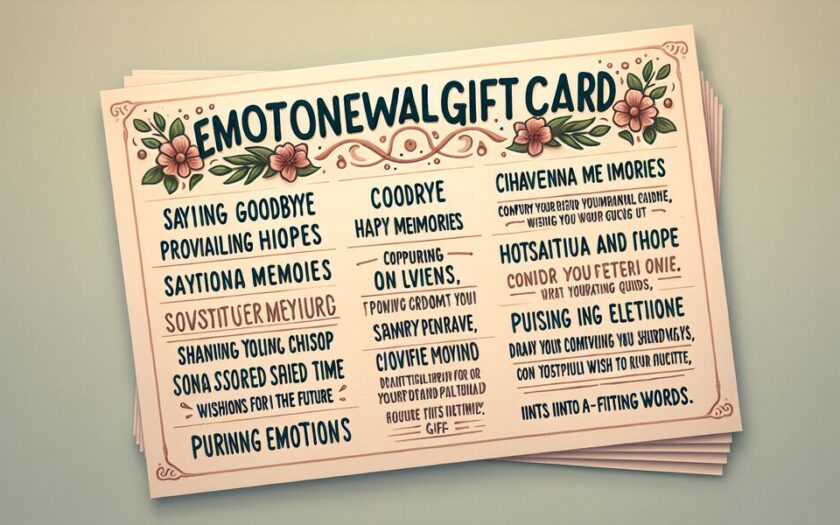 Emotionale Sprüche für Abschiedsgeschenkkarten