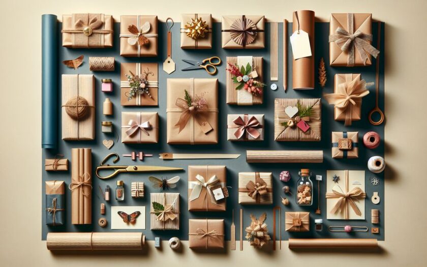 Verpacken von Geschenken mit Liebe verpackt