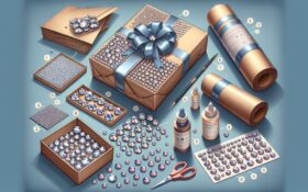 Verpacken von Geschenken mit Strass